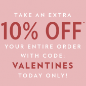 6PM 情人节福利 全场商品额外9折码VALENTINES