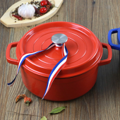 当当优品 珐琅精工铸铁炖汤锅 24CM 色彩绚丽 储热易清洗