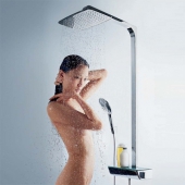 汉斯格雅（Hansgrohe） 飞雨Select E360单速淋浴管花洒 600mm超大速淋体验