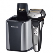 松下（Panasonic） ES-LV9A-S 旗舰款 5刀头 带清洁桶电动剃须刀 3D面部贴合 深层剃净