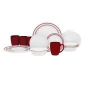康宁（CORNING）    Livingware Dinnerware 20-Piece Set 20件套 红色