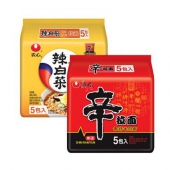 NONGSHIM 农心 辣白菜拉面 浓情芝士味 120g*5袋+农心 辛拉面 香菇牛肉面 120g*5袋