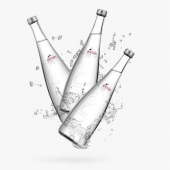 依云（evian）   天然矿泉水 750ml*12瓶 玻璃瓶装 整箱装