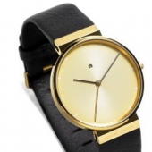 Jacob Jensen同名腕表品牌 Damen-Armbanduhr Analog Quarz Leder 真皮表带极简中性腕表