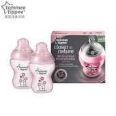 tommee tippee 汤美天地 新生儿宽口 PP奶瓶 260ml*2个
