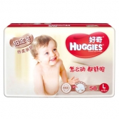 好奇（Huggies） 铂金装 倍柔亲肤纸尿裤 L58片*2 吸水性能好