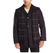 Dockers  男士羊毛混纺外套 带围巾 2色