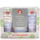 First Aid Beauty 急救美人 旅行三件套装（强效急救修复霜56.7g+柔肤去角质棉片 28片+卸妆修复洁面乳56.7g）£17.6 凑单直邮到手￥153