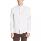企鹅 Original Penguin Slub Roll-Cuff 男修身款白衬衫