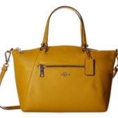COACH 蔻驰 Pebbled Prairie Satchel 女款单肩包