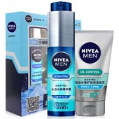 【京东超市】妮维雅 NIVEA 水活冰酷精华露50g+控油冰极矿物炭洁面泥50g（补水保湿 小蓝管）