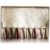 Rebecca Minkoff 瑞贝卡·明可弗 Sofia Clutch 女士金属皮革手拿包