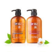 KUMANO COSMETICS 熊野油脂 无硅马油 洗发水+护发素 600ml*2瓶装