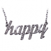施华洛世奇（SWAROVSKI） HAPPY 字母项链 新款