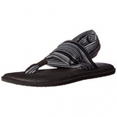 美国 Sanuk Yoga Sling 2 Flip Flop 女款平底夹趾轻便布凉鞋