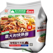 盛之禾 咖喱皇牛肉味 快熟意大利面 150g*4包*5件 ￥64.75（5件5折）