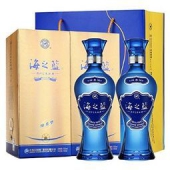 春节送礼佳选！洋河 蓝色经典 海之蓝 52度 绵柔型 480ml*2