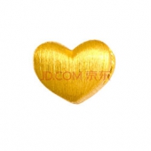 潮宏基 3D硬金 小桃心转运珠 足金吊坠（无红绳） TJ 约0.60-0.69g225元