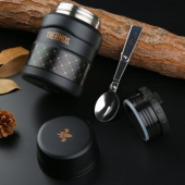 膳魔师（THERMOS） SK-3000DBK 真空焖烧罐 470ml 外观时尚