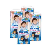 moony 尤妮佳 男宝宝用拉拉裤 XL38片*4包装