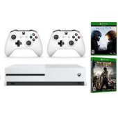 Microsoft 微软 Xbox One S 1TB 游戏主机+额外手柄+《丧尸围城3》+《Halo 5》