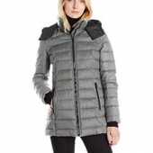 S码！Nautica 诺帝卡 Hooded Puffer 女士保暖外套