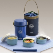 膳魔师（THERMOS）  JBC-801 三层保温饭盒 两色可选