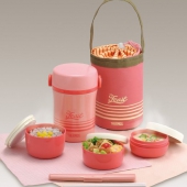 膳魔师（THERMOS） JBC-801儿童保温饭盒 真空不锈钢材质