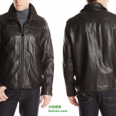 限M码，Calvin Klein 男士真皮夹克 新低$131.17 到手￥1035