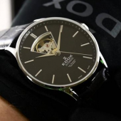 依度（Edox） Les Vauberts 男士自动腕表 85010-3N-NIN 大气低调