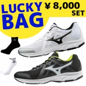 亚瑟士（ASICS）   JOG 100 2 、TJG138 男慢跑鞋运动袜福袋 2组入