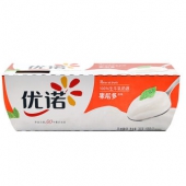 优诺 果层多 风味酸乳 原味 100g*4杯 *14件