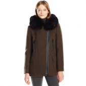 卡尔文 克莱恩（Calvin Klein）  Wool 女士羊毛混纺大衣