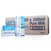 let's乐仕 超高温灭菌全脂牛奶200ml*30盒