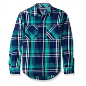 汤米·希尔费格（Tommy Hilfiger）  Double Pocket Plaid 男童长袖衬衫 纯棉材质
