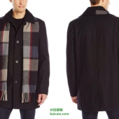 限M码，Vince Camuto 男士羊毛大衣 送围巾 Prime会员免费直邮到手￥417