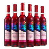 长城（GreatWall）红酒 玫瑰红甜型葡萄酒 750ml*6瓶 整箱装
