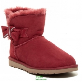 UGG 女士施华洛世奇水晶蝴蝶结中帮雪地靴 新低4折$84 到手￥710