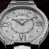 Raymond Weil 蕾蒙威 Noemia娜美亚系列 珍珠贝母镶钻时尚女表 $499 约￥3418
