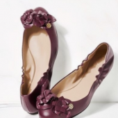 托里·伯奇（TORY BURCH） Blossom Ballet  女士立体花朵小羊皮平底鞋