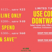 Saks Off 5th 精选男女服饰鞋包特价 可叠加阶梯立减最高减$60