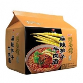 限地区：统一 巧面馆 方便面 麻辣笋子牛肉面 112g袋面*5袋