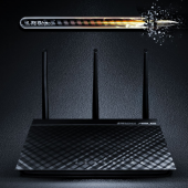 华硕（ASUS）  RT-AC66U 1750M  AC双频无线路由器