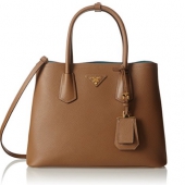 普拉达（PRADA） 牛皮女士中号手提包 14x24x34 cm 直邮含税 惊爆价