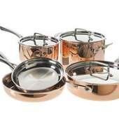 Cuisinart Tri-Ply不锈钢铜锅具8件套