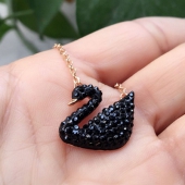 施华洛世奇（SWAROVSKI） 黑天鹅水晶项链 高贵典雅