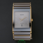 RADO 雷达 精密陶瓷系列 男士间金镶钻石英表 $629 约￥4340
