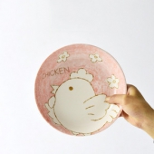 望京瓷典 12生肖陶日式釉下彩微波炉陶瓷盘