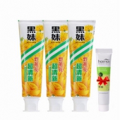 黑妹 野菊花植物超清新牙膏 120g*3支