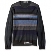 Calvin Klein 100%纯美利奴羊毛男士针织衫 拼色圆领 $29.99 到手￥235